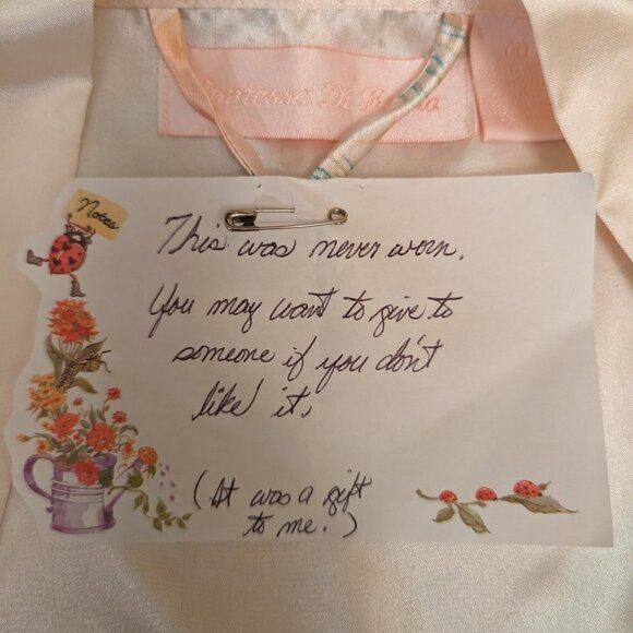 VINTAGE 1990s Contessa Di Roma nightgown and robe set - size XL - Picture 12 of 16